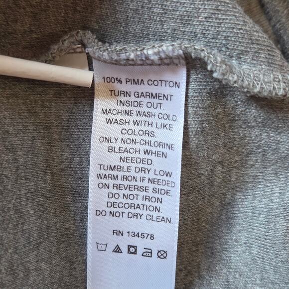 Vineyard Vines Quarter Zip Sweatshirt Pullover Gray size XL Pima Cotton - Picture 6 of 7